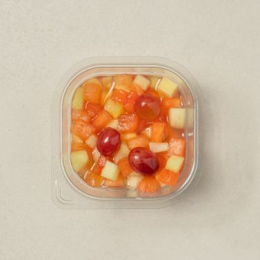 Salade de fruits frais et sirop aux aromates